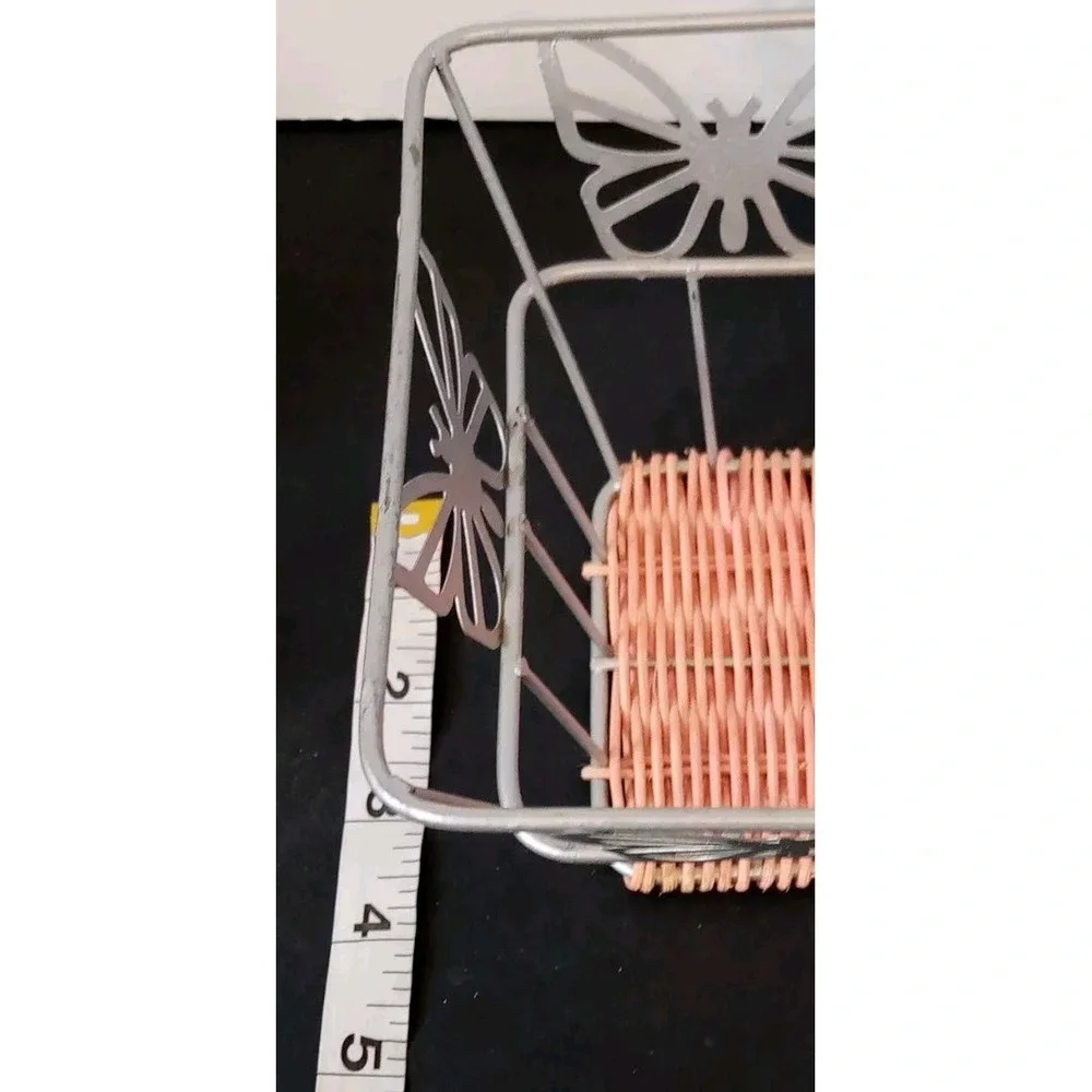 Butterfly Metal Wire Basket w/Handle. Easter, Baby, Seasonal‎ Decoration